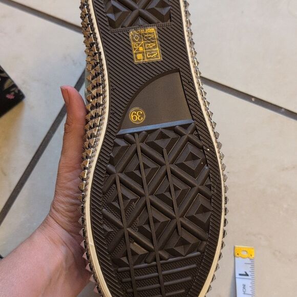 NEW Nan-Ku Free People High Top Sneaker Rhinestone Studded Mint Size 8-8.5 - Picture 12 of 15